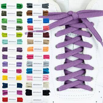 28pcs/Pack Semi-Oval 6mm Polyester Colorful Upgraded Thicker Casual Versatile Shoelaces