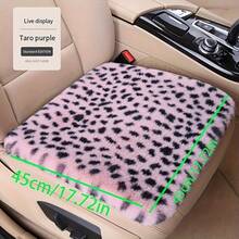1pc Car Seat Cushion With Heating & Leopard Print - Portable Air-Filled Warmth, Black/Red/White Soft Padding, Machine Washable Winter/Spring/Fall Weighted Lap Pad For All Vehicles (, SUVs, Trucks) - Pink - View 2