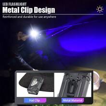 1pc Multi-Function COB Flashlight, Super Bright Powerful Pocket Flashlight, LED Linterna COB Portable Clip-On Emergency Flashlight - Multicolor - View 9