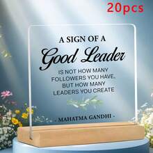 Meilleur cadeau de leadership - Cadeau de remerciement pour le patron/mentor - Plaque de décoration de bureau en acrylique