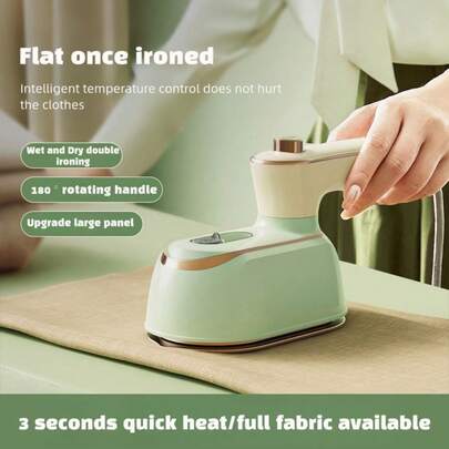 Upgrade Portable Mini Ironing Machine - 180° Rotatable Handheld Steam Iron With Foldable Design, Professional Garment Steamer, No Battery Needed, 100-120V, Travel-Friendly, Compact Ironing Machine With Durable Construction & Soleplate For Delicate Fabrics, Ideal For Home, Travel, And On-The-Go Use, Home Steaming, Sleek Steamer, Sturdy Build, Steam Steamer, Home Users, Business Trips,House Essentials,Steamer For Clothes