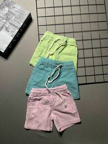 Kit 2 Shorts Linho Menino Recém Nascido Mauricinho Bermuda Infantil OPLK