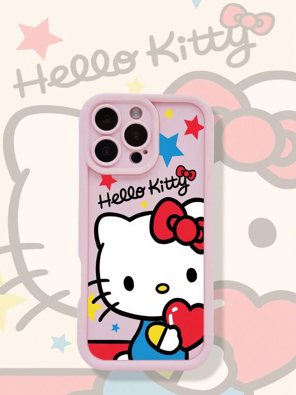 Sanrio Hello Kitty Pink Phone Case Compatible With IPhone 17, 17 Pro, 17 Air, 17 Pro Max, Suitable For IPhone 11, 12, 13, 14, 15, 16, 14 Pro Max, 15 Pro Max, 16 Pro Max, 16 Pro, 14 Plus, 15 Plus, 16 Plus, Minimalist & Personalized Holiday Gift For Family And Friends