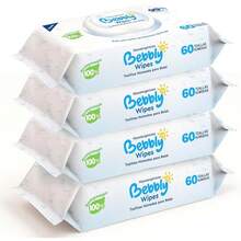 Toallitas Húmedas para Bebé, 100% Fibras Naturales, Suaves y Resistentes, Sin Fragancia, Textura Extra Suave para una Limpieza Delicada, Hipoalergénicas y Seguras para Piel Sensible (8 pz) - 4 piezas - Ver 11