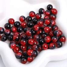 80/100 buc Mărgele de sticlă transparente Ombre 8mm/10mm pentru confecționarea bijuteriilor DIY lucrate manual, potrivite pentru brățări, coliere, accesorii, decorațiuni, ținute de zi cu zi și de petrecere - Burgundia - Vizualizare 4