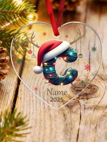 1-2 قطعة من الزينة المخصصة لعيد الميلاد، قلادات أكريليك، زخارف اسم متوفرة. مناسبة للتعليق على أشجار عيد الميلاد، تتميز بأنماط عيد الميلاد، تصاميم الحروف، ونص قابل للتخصيص. مثالية للديكورات الخارجية والداخلية وحفلات الأعياد. زخارف ملونة، كرتونية، جميلة، شفافة، ودافئة، هدايا شخصية مثالية للآباء والأمهات والأبناء والبنات والأصدقاء والزملاء. خيار مثالي لعيد الميلاد