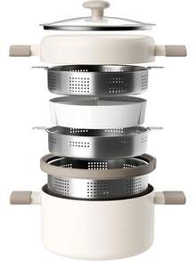 Cooking Sets - Pot and Pan White - View 12