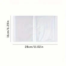 40pcs Large Capacity Sticker Book Storage Book. Tape Photo Sticker Card Bill Invoice Sticky Note Collector Album, A6 Clip-On Bag File Storage Book Holder For Classroom, Home, Office And Travel - Big - View 2