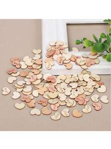 Natural Mini House Shaped Wood Pieces Christmas Wooden Ornaments Embellishment DIY Crafts New Year Xmas Party Decorations Navidad Noel Natal - Multicolor - View 9