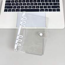 A6 Transparent Loose-Leaf Cover Sticker Book, Stickers, 3D Sticker Storage Box, 6-Ring PVC Notebook Set, DIY Journal - Multicolor - View 8