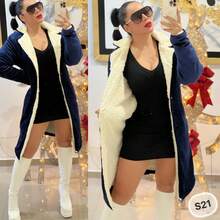 Abrigo Ultra Suave: Look Chic y Sofisticado para Invierno - Azul - Ver 1