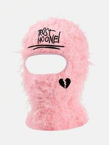 1 件男士骑行拉法帽，户外防风面罩情人节帽子秋季服装 - 黑紅 - 查看 6