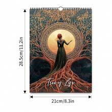 2026 Tree Of Life Wall Calendar - Elegant Gothic-Style Tree Of Life Design With Golden & Brown Tones, Undated Monthly Planner With English Text, Dry-Eraseable Large Calendar For Home Decor, Birthday & Christmas Gift, Family Planning - Calendar - View 4