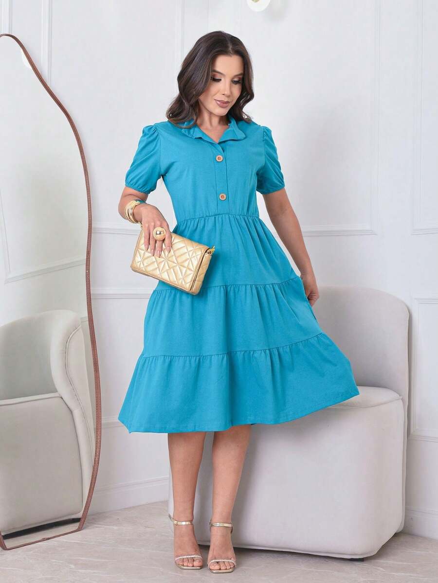 Milimetrica Women Long Dresses - Cadet Blue - View 1