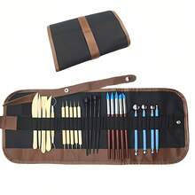 Bộ dụng cụ điêu khắc gốm sứ 31/24 món - Bộ dụng cụ điêu khắc gốm và đất sét, bao gồm các dụng cụ chi tiết bằng thép không gỉ, dụng cụ điêu khắc và tạo hình thủ công dành cho người mới bắt đầu và chuyên nghiệp. - Nhiều màu - Xem 13