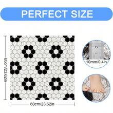 NonSlip Shower Mats Square Soft Comfort Textured PVC Loofah Bathroom Bathtub Mat For Elderly Pregnancy Black Mosaic 60 X 60cm - Blackmosaic - View 2