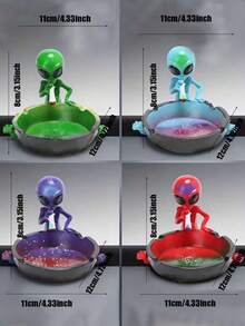 1 pezzo Posacenere esotico e creativo a forma di alieno, posacenere personalizzato in stile alieno in resina, decorazione adatta per ogni occasione e ambiente, ottimo per Natale, Ognissanti, Pasqua, Ringraziamento - Senza bisogno di ulteriore decorazione