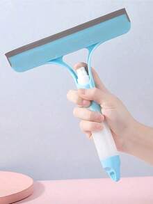 1件装三合一重型玻璃刮刀，玻璃清洁剂，手持喷水玻璃刮条，短柄手持水枪清洁工具，适合租房者、感恩节礼物、清洁用品，适用于浴室、厨房、客厅、卧室、家居用品、返校季、浴室 - 高效镜面和玻璃刮刀 - 彩色 - 查看 10