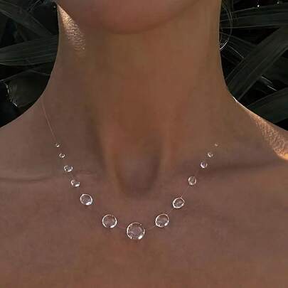 Women Elegant Beaded Necklace Niche Fashion Necklace Delicate Bead Design Jewelry For Party Daily Wear