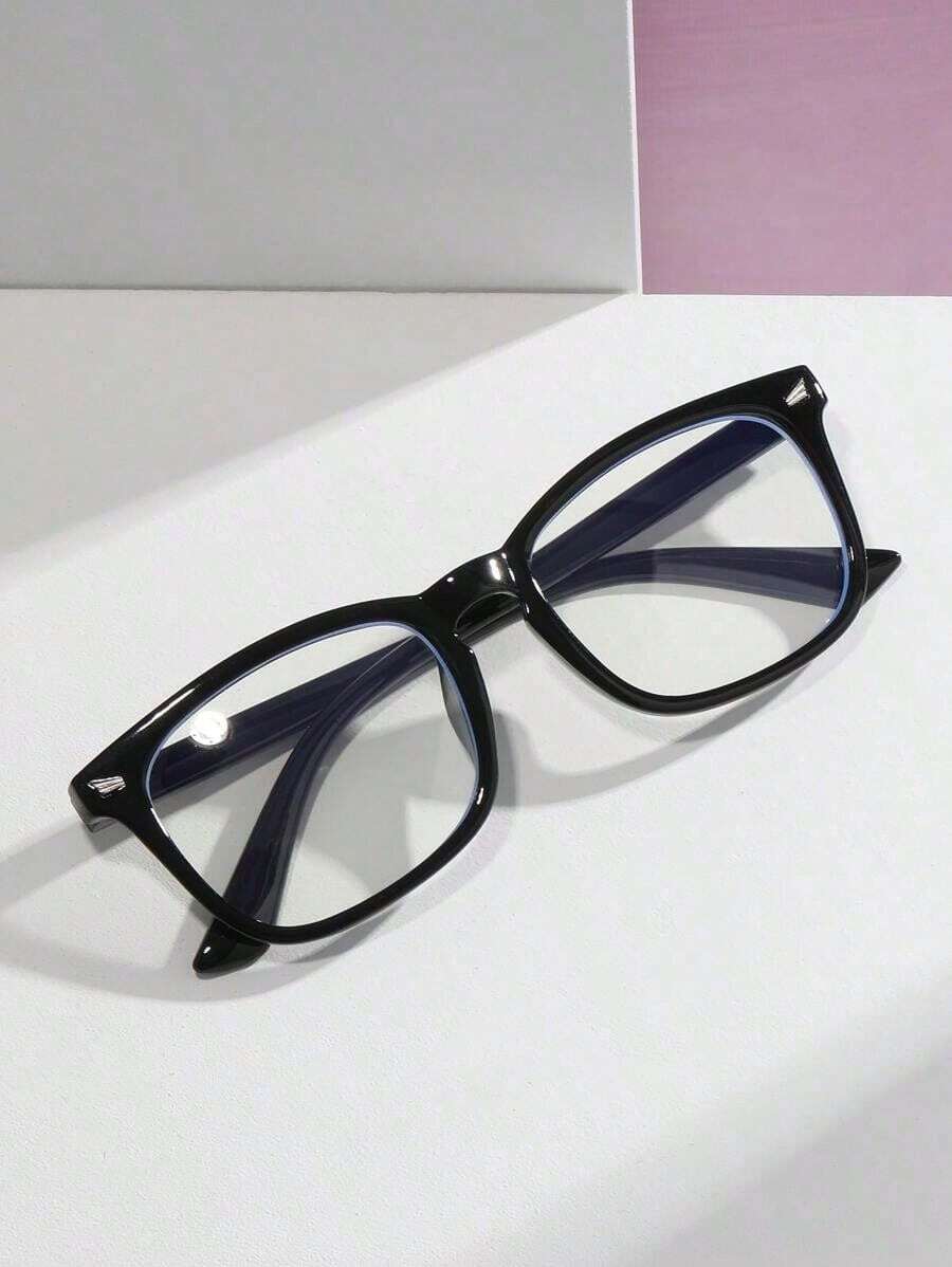Unisex Square Plastic Computer/Gaming/TV/Mobile Phone Glasses, Reduce Eye Fatigue, Light Glasses, Fashion Optical Glasses Frame - màu đen - Xem 1