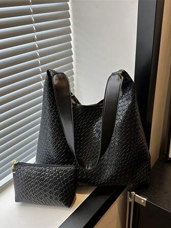 复古大容量柔软纯色女士单肩包，百搭斜挎包，手提包，女士流浪汉单肩包，大容量吊带斜挎包，手提包，休闲工作包