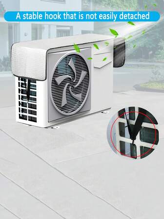 Outdoor Air Conditioner Cover, Reduces Temperature Rise And Prevents Snow Accumulation, Dust-Proof, Insulation, Waterproof, Reflective Material, UV Protection, Easy Installation, Suitable For Outdoor AC Protection