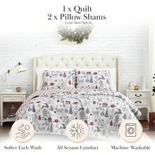 Full/Queen Quilt Bedding Set, Microfiber Quilts Queen Size, Coverlet, Stain & Pet Hair Resistant Bedding, Full Size Bedspread With 2 Pillow Shams, Bone, 2025 - 霍莉.喬利 - 查看 2