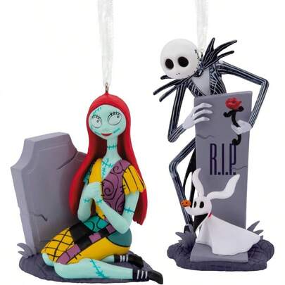 Storied Moments, Jack Skellington Sally Hanging Christmas Ornament, Disney The Nightmare Before Christmas, Tree Decoration