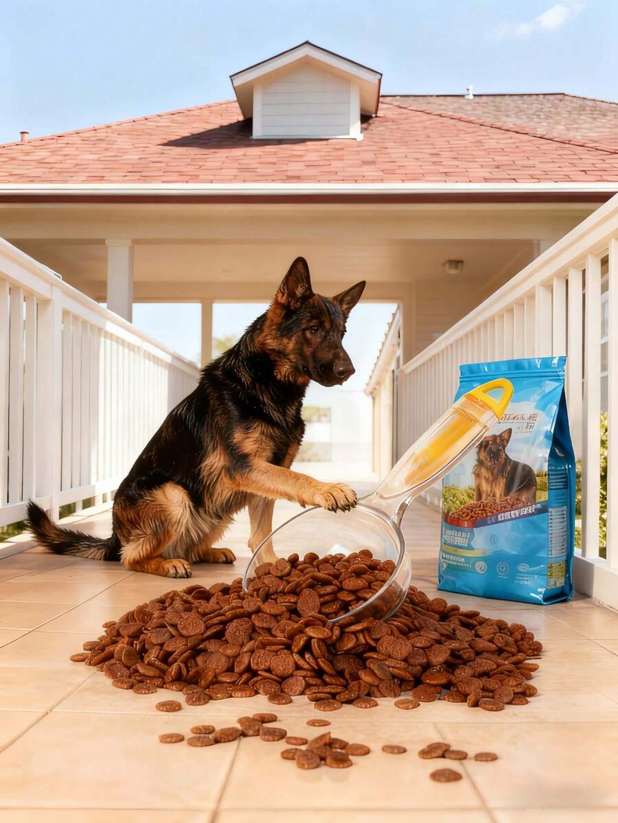 Cucharón de comida para mascotas multifuncional con diseño transparente, lo que le permite verificar la cantidad de comida y si se ha echado a perder. Cuenta con un diseño fácil de limpiar y enjuagar, y viene con una opción de colgar para un almacenamiento conveniente. El mango se puede convertir en un clip de sellado de uso regular.
