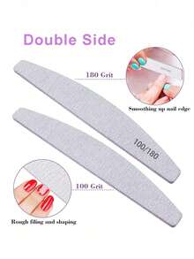 10/2pcs Nail Files, Double-Sided Nail Buffers, Professional Nail Care Tools For DIY Nail Shaping, Buffing, Polishing, Suitable For Women Fingernails And Toenails, Ideal For Home And Salon Use, Nail Art Supplies - Multicolor - View 6