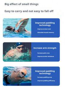 New Printed Fingerless Swimming Gloves Water Sports Training Hand Fins, Men's And Women's Swimming Equipment - Coral - View 1