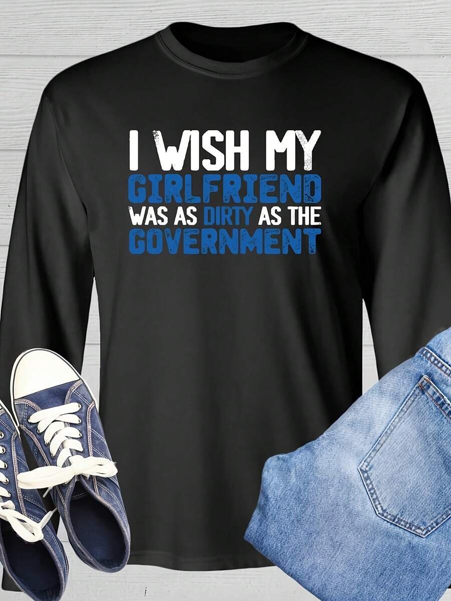 I Wish My Girlfriend Sarcastic Humor Graphic Novelty Funny Long Sve Shirt For 's - 款式7 - 查看 1
