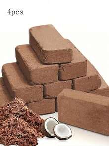 1/2/4/6/8/10pcs Compressed Coconut Fiber Bricks - High Nutrient Coconut Fiber Shell Matrix Covering, PEAT MOSS Soil Mixture, For Gardening, Seed Germination And Plant Growth, Suitable For Indoor And Outdoor Use, Indoor Planting Medium | Natural Appearance | High Nutrient Soil, Coconut Fiber Bricks - Natural Coconut Shell Bricks - View 15