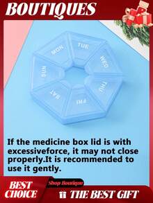 5pcs Weekly Pill Organizer, Pill Box, Pill Box 7 Day, 7 Day Pill Box, Portable Travel Pill Box