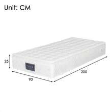 Memory Foam Mattress, Zoned Cooling Foam Mattress, Pocket Spring Mattress, 90x200cm, Oeko-Tex Certified, Quilted Microfiber Cover, Night Test, Firmness Level H3, 25cm Height - 白色+聚酯纖維+90*200cm - 查看 10