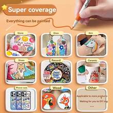 طقم فرش فنان 24/36 لون مع حقيبة تخزين - أقلام تلوين مائية زيتية، قابلة للمزج وثابتة ضد الاحتراق، هدية مثالية لهواة الرسم ومناسبات الأعياد - متعدد الألوان - مشاهدة 9