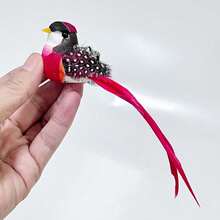 猫玩具鸟替换头，猫玩具，猫玩具棒替换鸟，人造羽毛材料，猫玩具替换鸟，带铃铛的猫棒鸟替换逗猫棒头，坚固的室内娱乐猫玩具 - 彩色 - 查看 20