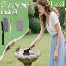 5 Count Bird Bath Brush Kit,  1P Hard Silk Bristle Bird Bath Cleaner Brush, 2P Hummingbird Feeder Cleaning Scrub, 1P Steel Wire Scrub, 1P Clean-Cloth To Hummingbird Feeders, Bath Feeders - Mặc định - Xem 4