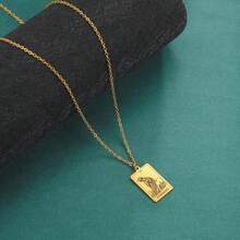 TEAMER Stainless Steel Tarot Cards Necklace Vintage Tarot Jewelry Good Luck Amulet Pendants For Women{Inchcolor_nameinch:InchGold-STRENGTHinch} - 黃金強度 - 查看 6