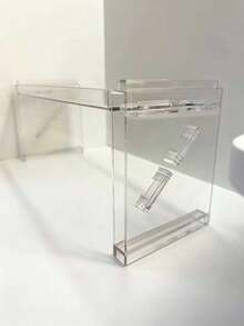 1pc/3pcs Stackable Transparent Acrylic Storage Box Makeup Organizer Display Rack For Lip Gloss, Powder Compact - Multicolor - View 3