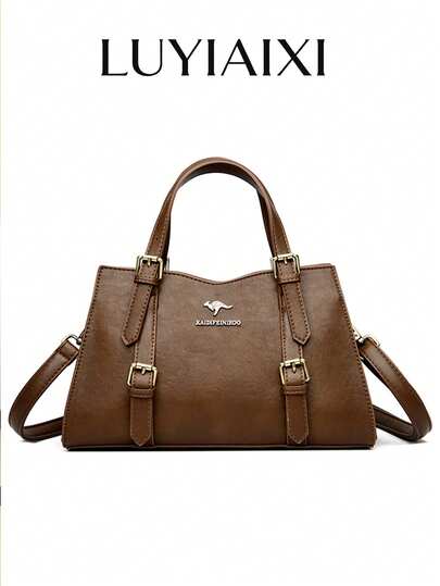 LUYIAIXI 女士复古时尚多层单肩包、斜挎包、手提包，2025秋冬新款
