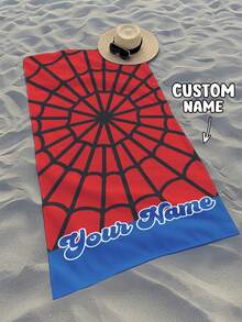 Personalized Kids Beach Towel, Summer Birthday Gift, Summer Vibe, Girls Beach Trip, Customized Beach Towel, Swimming Pool, Beach Decor - Multicolor - View 1