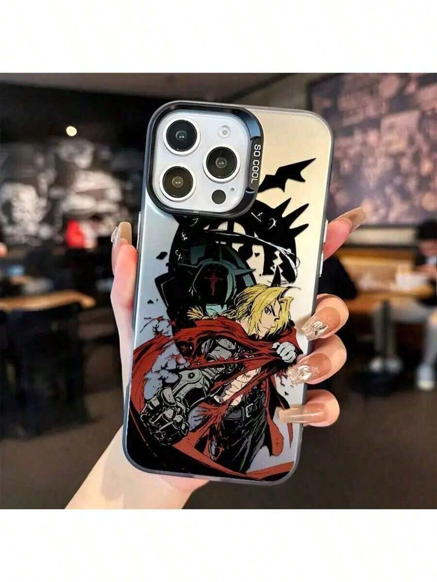 Nueva Funda de Teléfono con Ilustración del Chico Rubio Apasionado FULLMETAL ALCHEMIST Anime, Compatible para 17 16e 16 15 14 13 12 11 Pro X XR XSMAX 8 Plus - Cubierta Trasera Mate Anticaídas, Accesorioóvil,Tema de Cultura,Diseño Impreso con,Caja Moldeada por Inyección17 17promax - Multicolor - Ver 1