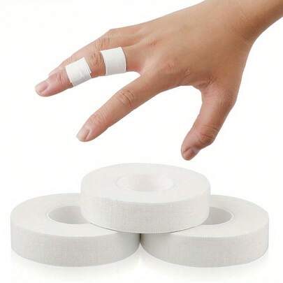 3/6pcs White Finger Bandages, Breathable & Durable Wrap, High Elasticity To Avoid Secondary Injury, Suitable For Adult Men & Women For Football, Basketball, Climbing, Skiing, Tennis And Other Sports