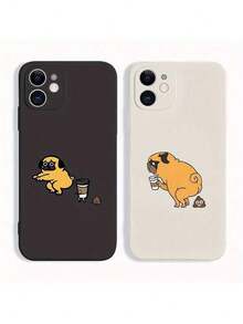 Phone Case With A Fun Design Of A Pair Of Pugs, Compatible With 11-16 Inch Models, Including Pro And Pro Max Versions. - 彩色 - 查看 5