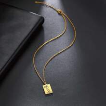 TEAMER Stainless Steel Tarot Cards Necklace Vintage Tarot Jewelry Good Luck Amulet Pendants For Women{Inchcolor_nameinch:InchGold-THEHERMITinch} - 黃金-THEHERMIT - 查看 4