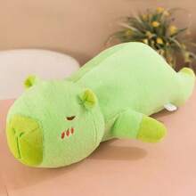 1个90厘米超大可爱水豚毛绒抱枕，柔软毛绒玩具娃娃，送给男孩、女孩的完美礼物，适合生日、节日、复活节等场合。