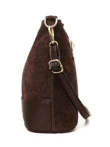 Women's Fashionable Retro Ancorar Red Shoulder Bag, Soft Suede-Like Texture, Lightweight Shoulder Bag For Cosmetics And Lipstick Storage - Coffee - View 7
