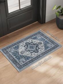 Faux Cashmere Area Rugs For Bedroom, Bohemian Style, Cool Rugs Living Room, 1 Count Home Decor Carpet, Washable Runner Rug, Mat Home Decor For Kitchen, Bathroom, Dining, Fluffy And Simple, Create A Unique, Niche, And Cozy Vibe - Blue - View 17