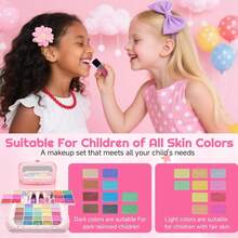 女孩过家家化妆套装，儿童公主装扮玩具，含唇彩、眼影、指甲油，圣诞节生日礼物，适合3-12岁儿童 - 彩色 - 查看 7